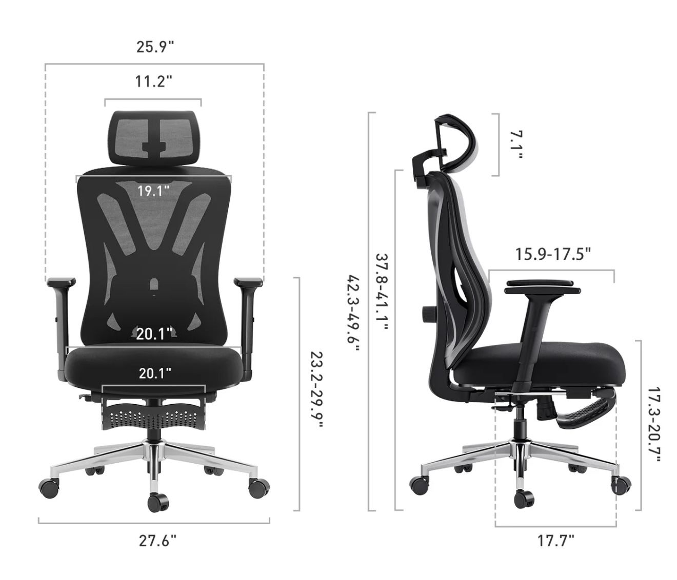 Hbada P5 Ergonomic Office Chair, Adjustable & Lumbar Support