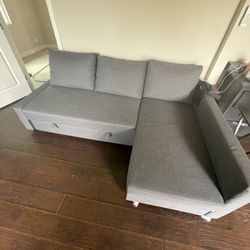 IKEA Couch Sleeper With Storage ( FRIHETEN Sleeper sectional Skiftebo dark gray )