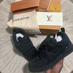 All black Lv sneakers