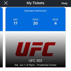 UFC 302 Tickets! 