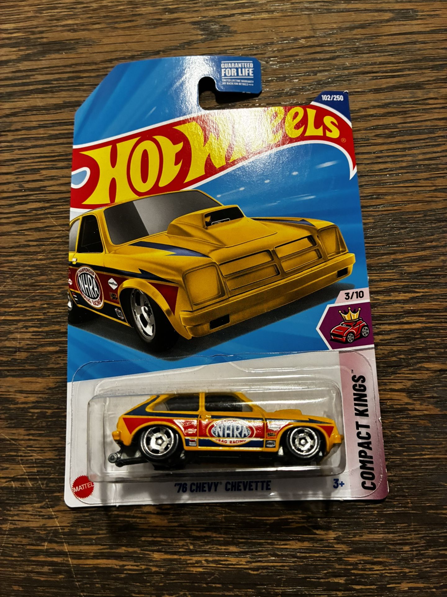 Hot Wheels '76 Chevy Chevette, Yellow, 2025 Compact Kings, Mint On Card