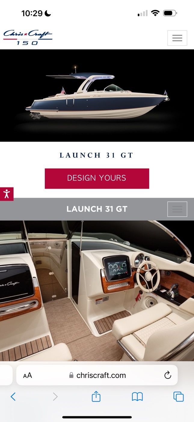 Boat cover CHRIS CRAFT LAUNCH GT 31 FT