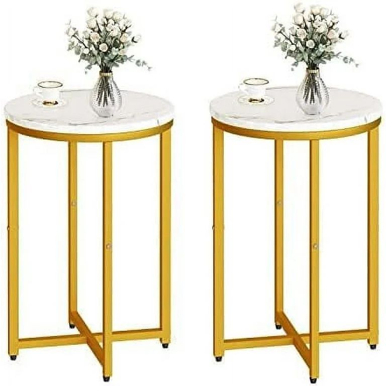 Modern Gold Side Table Set of 2