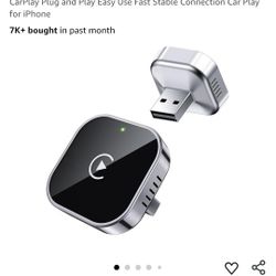 Teeran Wireless CarPlay Adapter 2025 Upgrade Wired CarPlay to Wireless, Mini USB Design for Cars with Built-in Wired Apple CarPlay Plug and Play Easy 