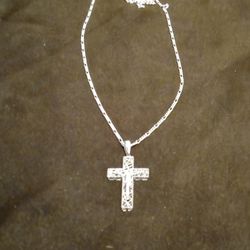 925 Sterling Silver Crucifix Necklace (#257)