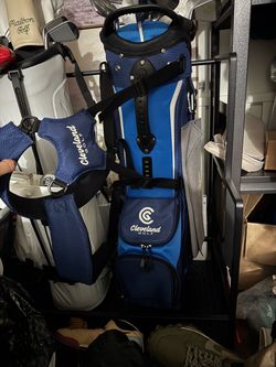 Cleveland golf stand bag navy blue lightweight