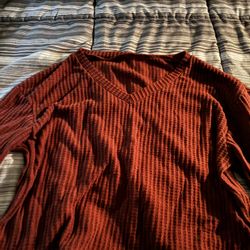 Red Cropped Sweater 
