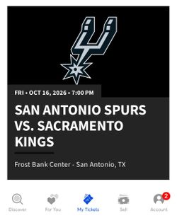 SA Spurs vs Kings (preseason) ticket