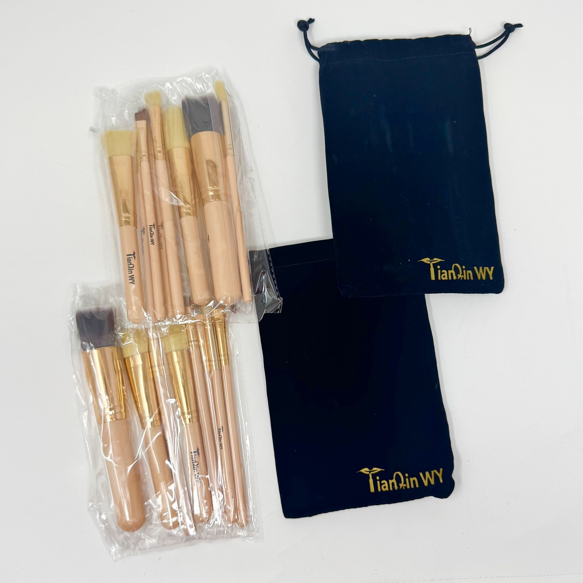 2 Sets of 8 Makeup Brushes