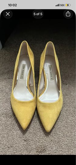 Zara Yellow Pointed Toe Heels