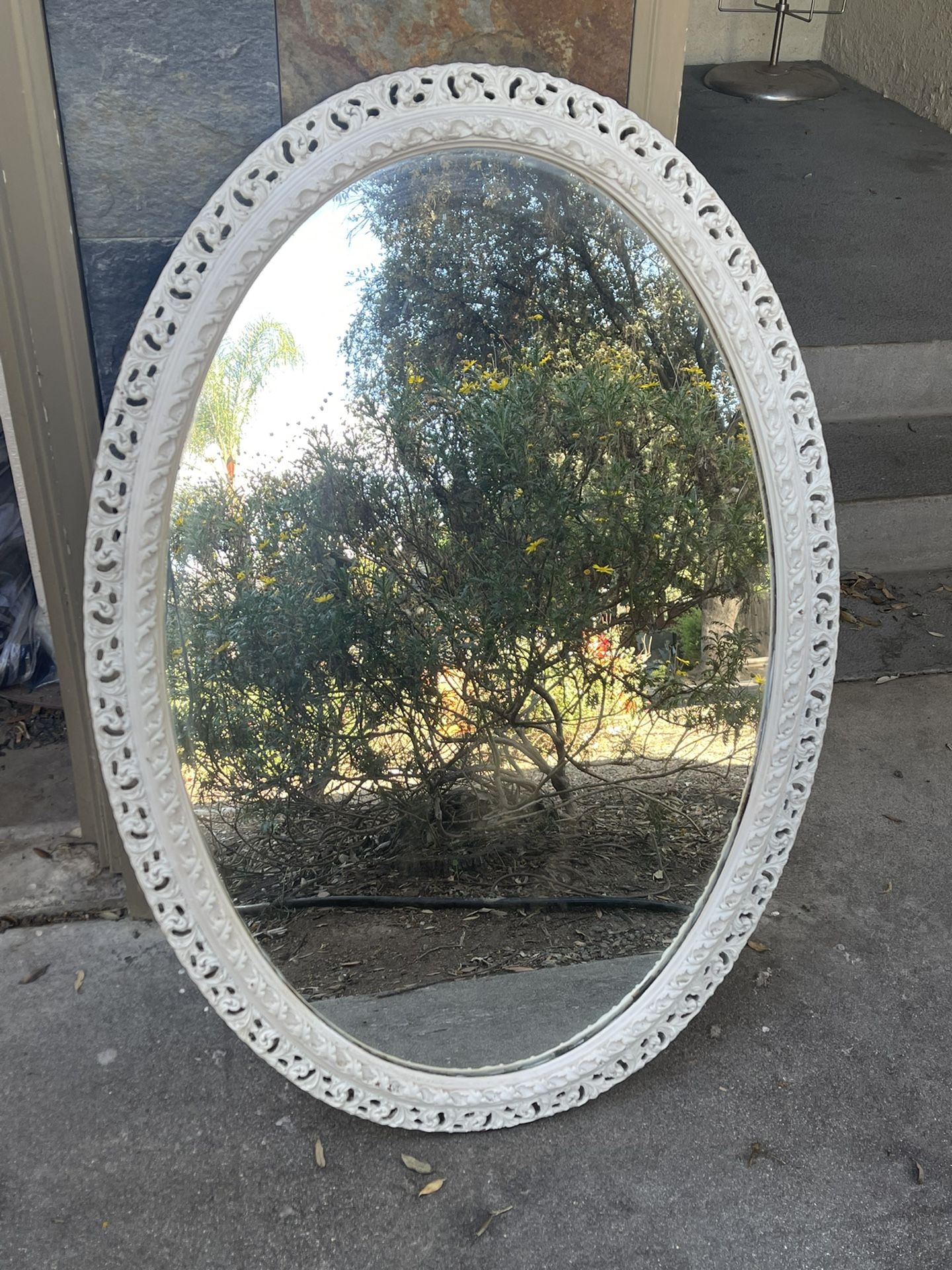 Vintage Wood Oval Mirror AVAILABLE!