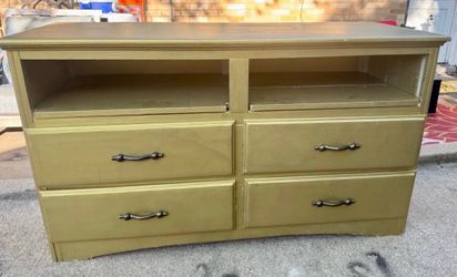 Gold Painted Wood Dresser