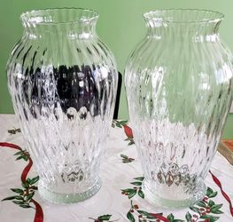 2 elegant Large glass vases 16" (each $20