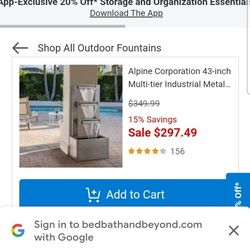 Metal Tiered Waterfall Fountain 