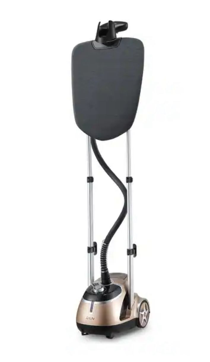 SALAV Professional Garment Steamer with Built-in Ironing Board and Stainless Steel Steam Plate