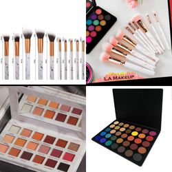 2 set brushes and 2 pcs eyeshadow palette