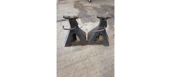 5 Ton Jack Stands Pair Heavy Duty Ratcheting 15.5-25 in Cast Steel Truck Stands