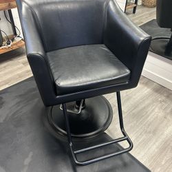 Salon Chair, Mat And Cabinet 