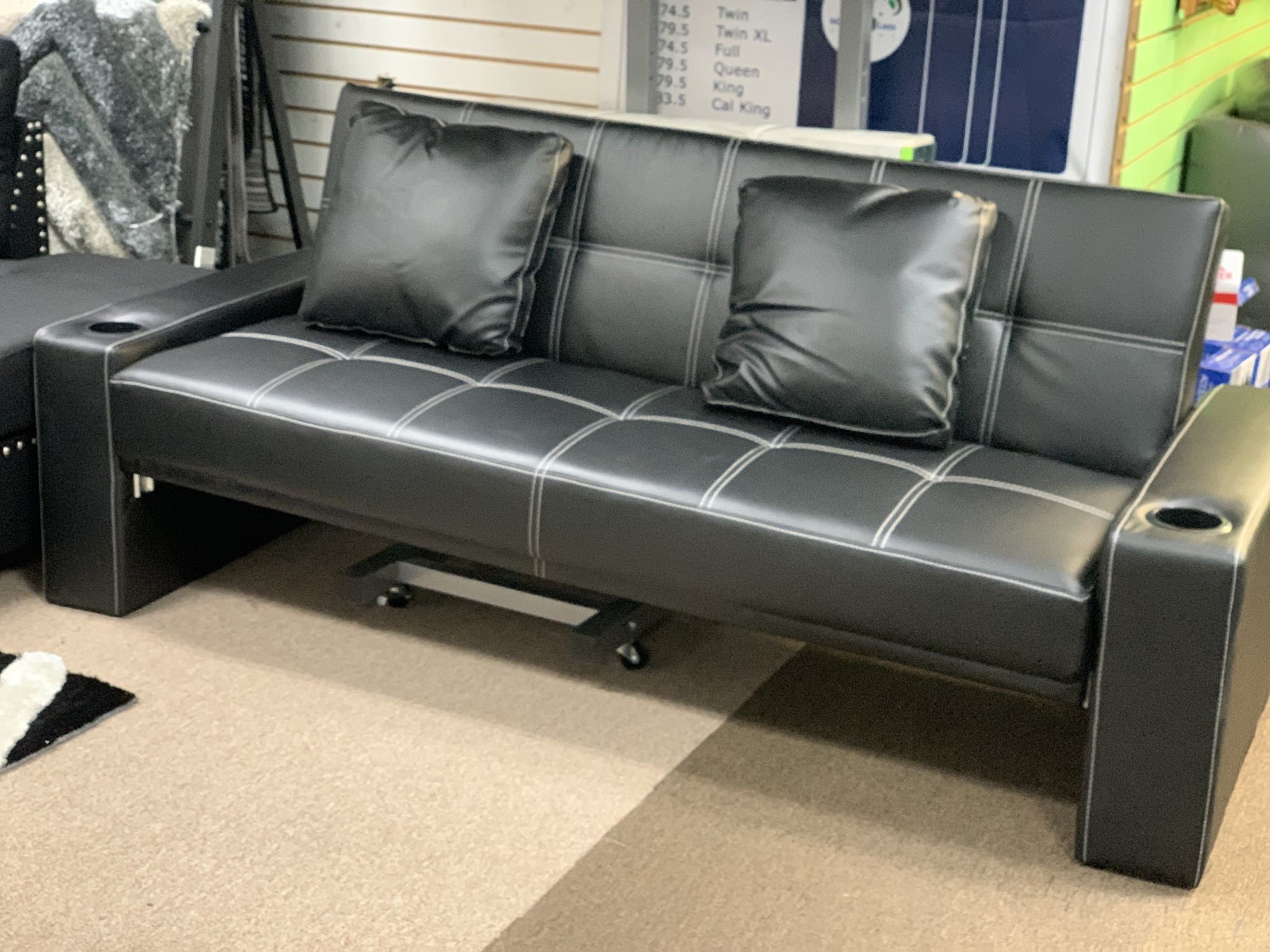 🛌🛋BLOWOUT SALE NOW🔥‼️FUTON SOFA BED PU LEATHER🛋🛌