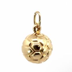 Men’s Woman’s 14k Yellow Gold Small 3D Hollow Soccer Ball Charm Pendant For Necklace GP3115341
