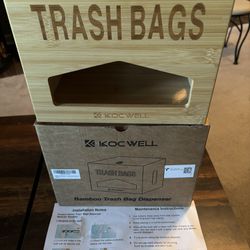 Wooden Trash Bag dispenser 