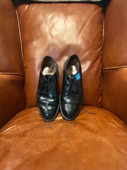 Black Allen Edmonds Leeds Shell Cordovan Derby Dress Shoe