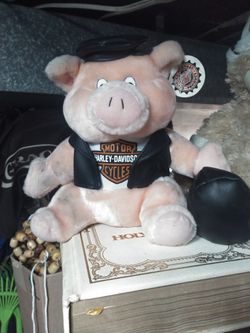 Harley Davidson Stuffed Pig