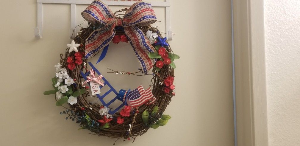 Hand-made Patriotic Wreath