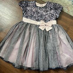 Girls Dress 3T Blue & Pink 