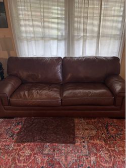 Brown Leather Sofa