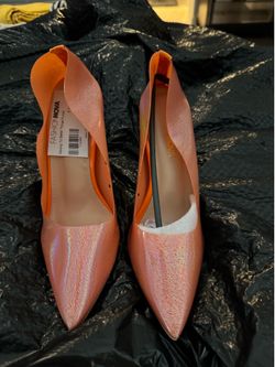 Size six (6) Fantasia Orange jelly heels