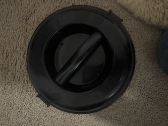 Black Plastic Round Bucket with Handle