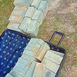 125 New small Gray concrete BRICKS 