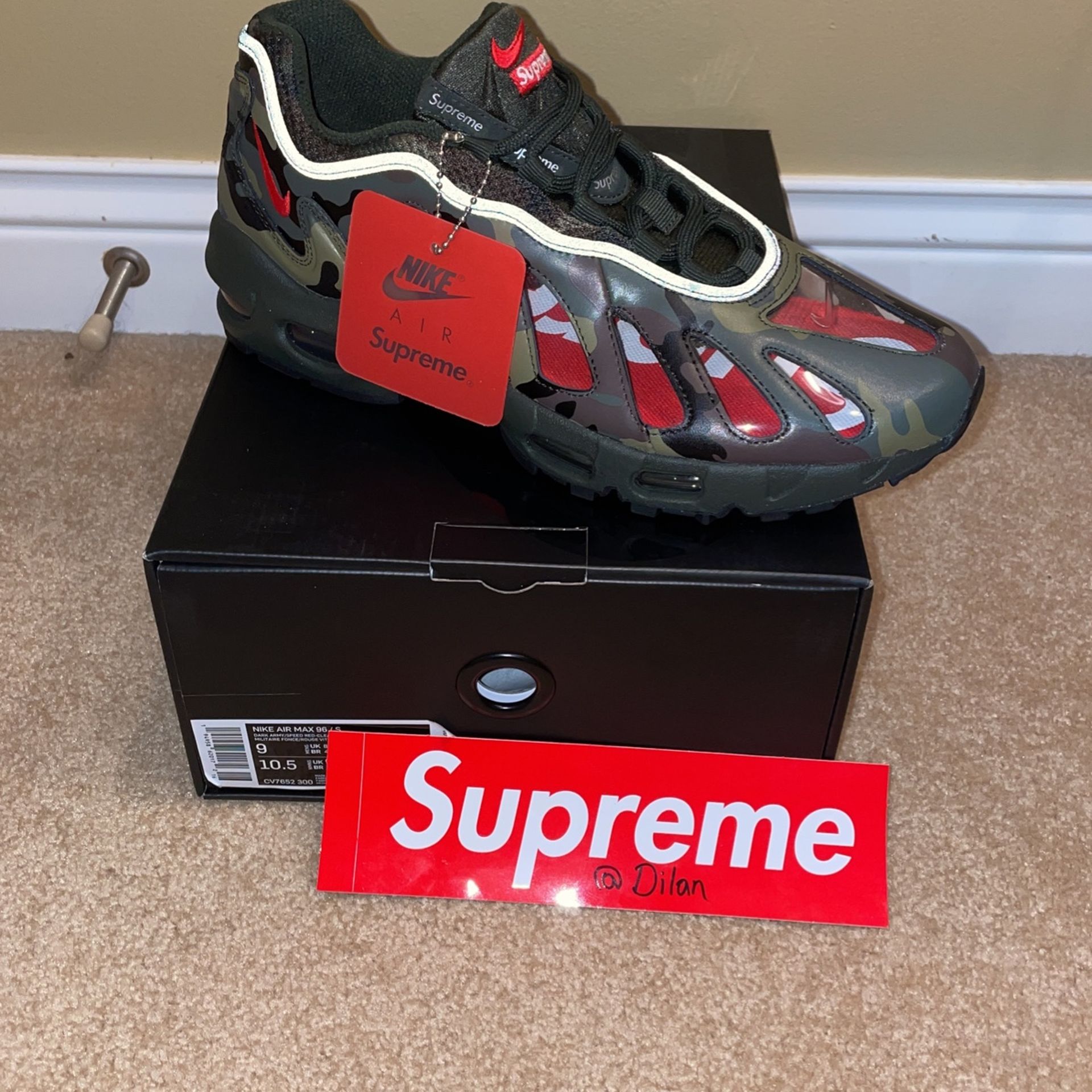 Camo Sneakers Air Max 96 Camo Supreme Discount Nike Nike Air Force