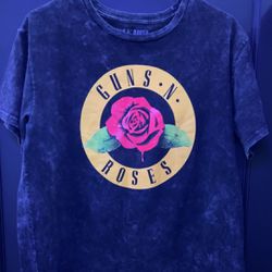 Guns And Roses Smoked Gray Tie Dye Shirt Size XL