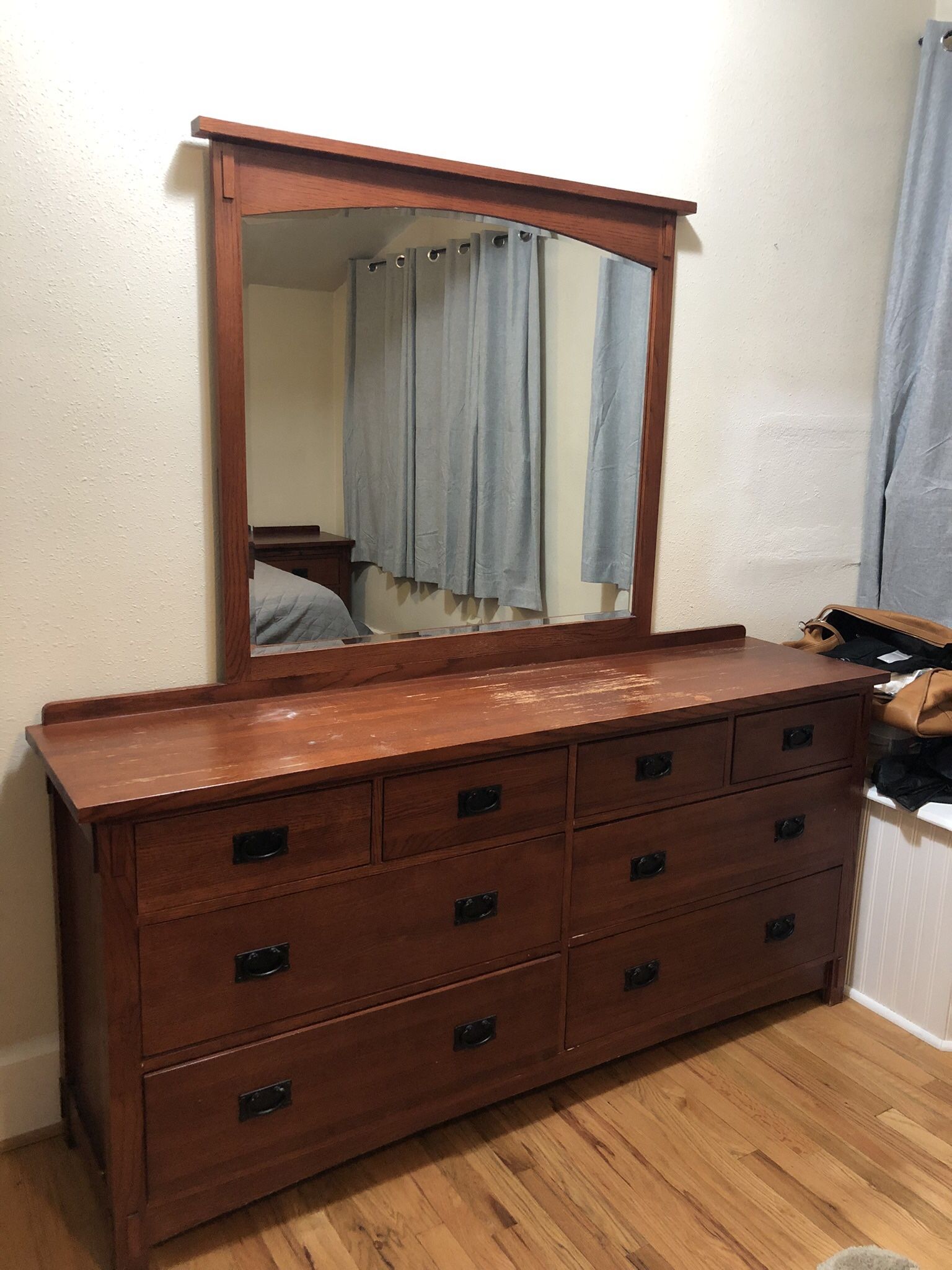 Furniture Sale - Surewood Oak Dresser/Mirror/Nightstand Combo $550