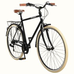 Retrospec Beaumont 7-Speed City Bike - Matte Black, 54cm Medium
