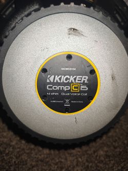 (2) Kicker 15" 600W RMS DUAL 4 OHM SUBWOOFERS