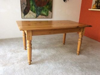 Rustic Pine Farmhouse Dining Table