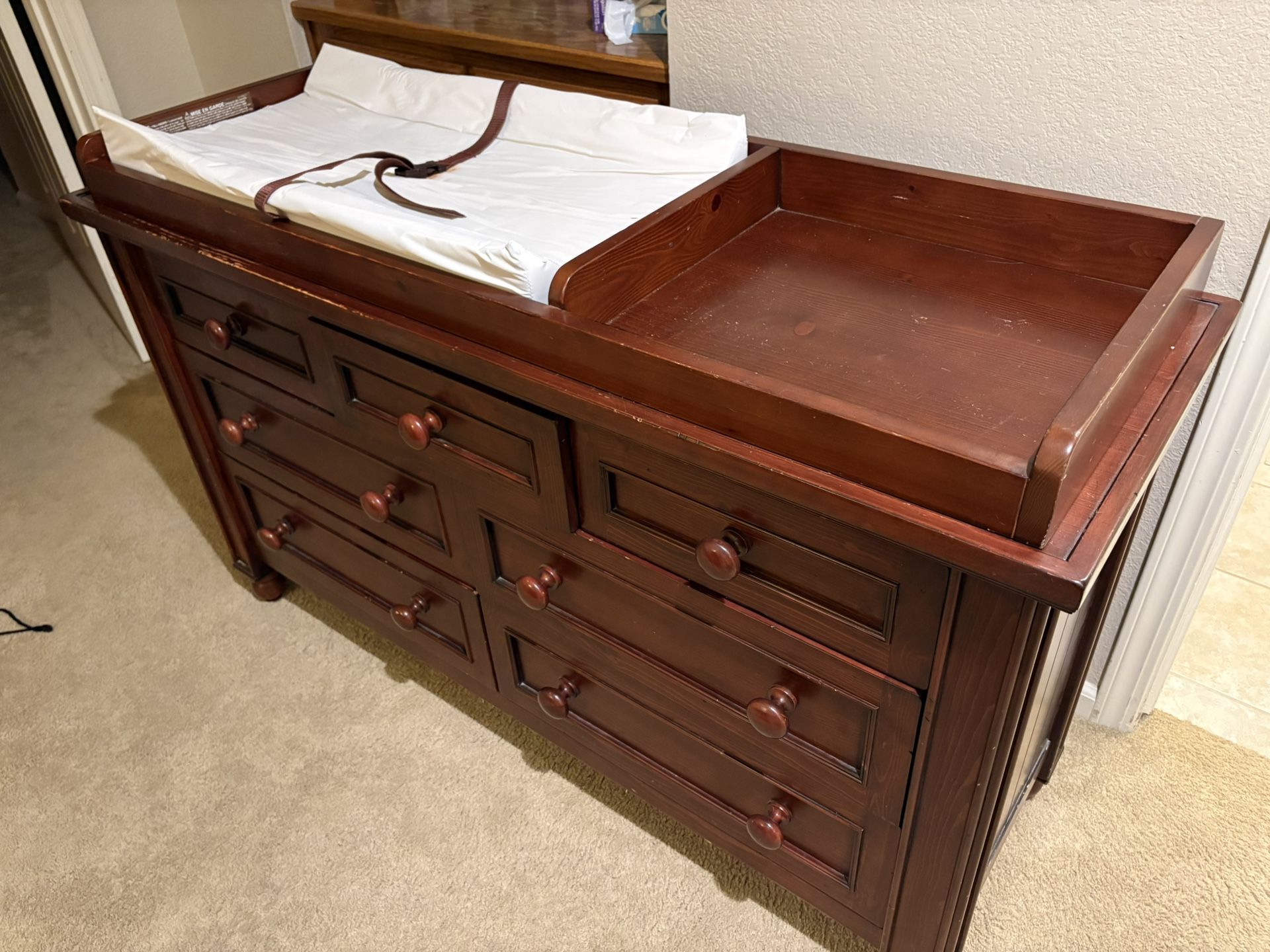 Pottery Barn Kids Dresser & Nightstand w/changing table topper