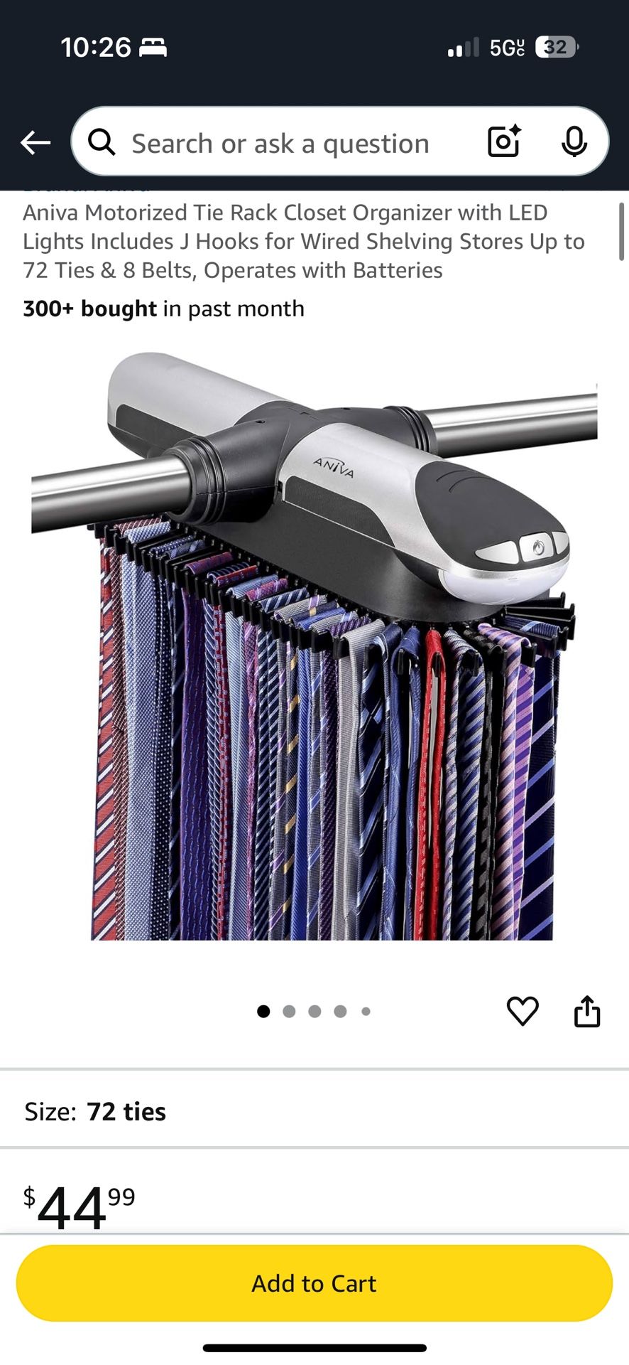 Motorized Tie Rack