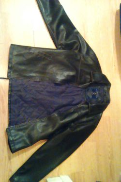 Black Polo Assn. Leather Bomber Jacket
