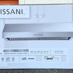 Vissani Under Cabinet Range Hood Stainless Steel New In Box