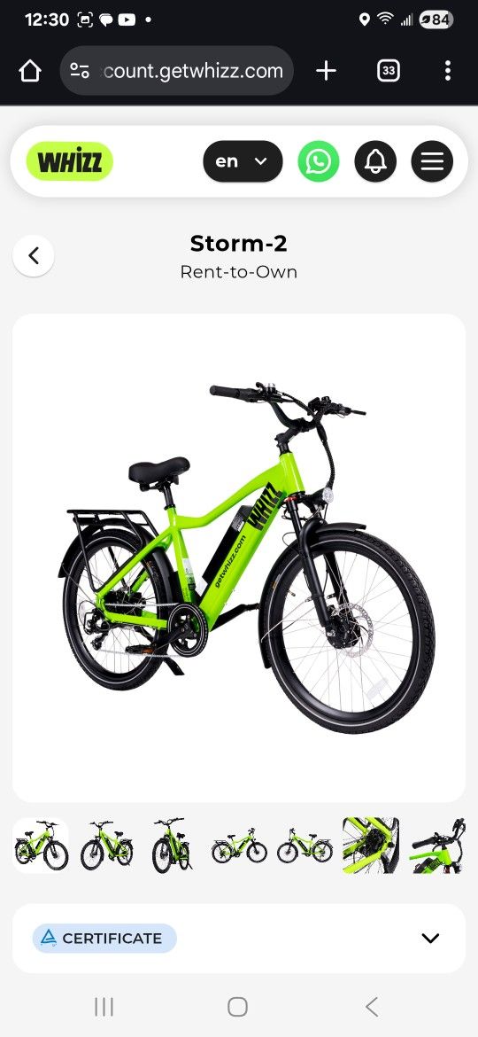 Brand NEW Whizz Storm 2 e-bike