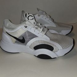 NIKE Mens Shoes Size 8 SuperRep Go Running Sneakers Black White CJ0773 100