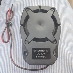 12 Volt Car Alarm Siren Speaker- 6 Tones