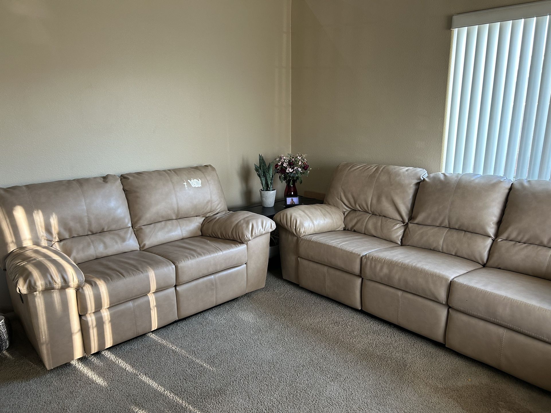 Sofa Set With 4 Recliners