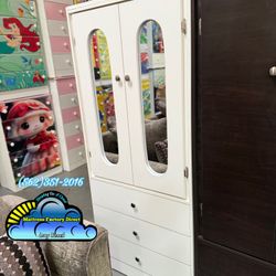 Tall White Closet With Mirror New Ropero Bonito 