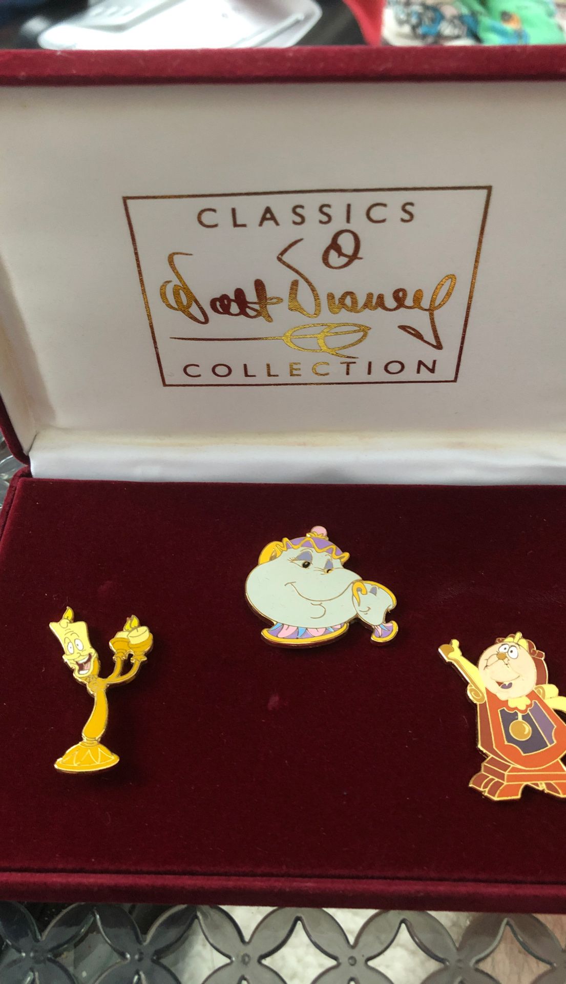 Disney WDCC Beauty and the Beast 3 pin set