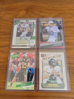 Justin Herbert RC Rookie LOT football cards